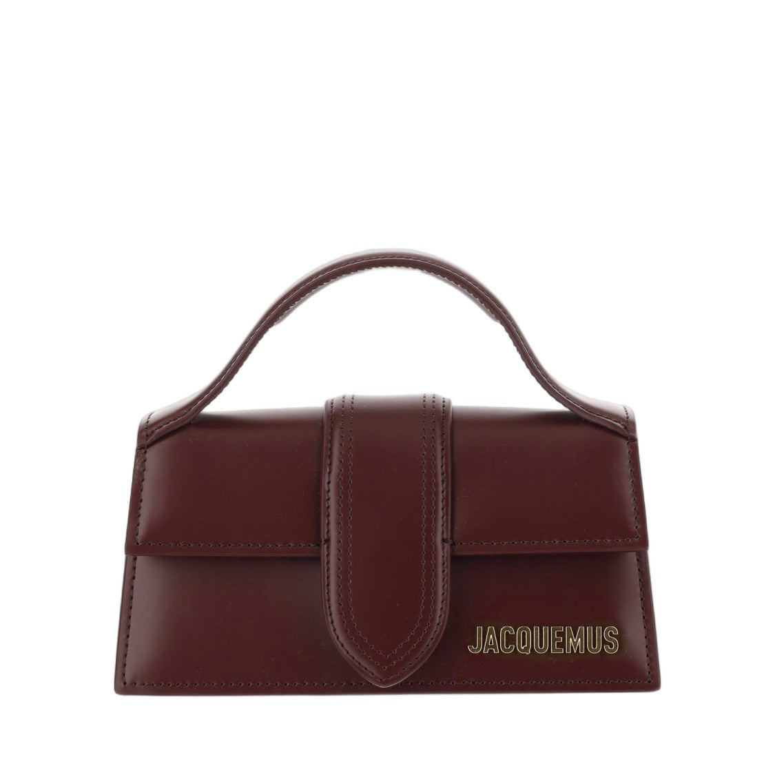 Jacquemus Glossy Leather Structured Shoulder Bag With Adjustable Strap