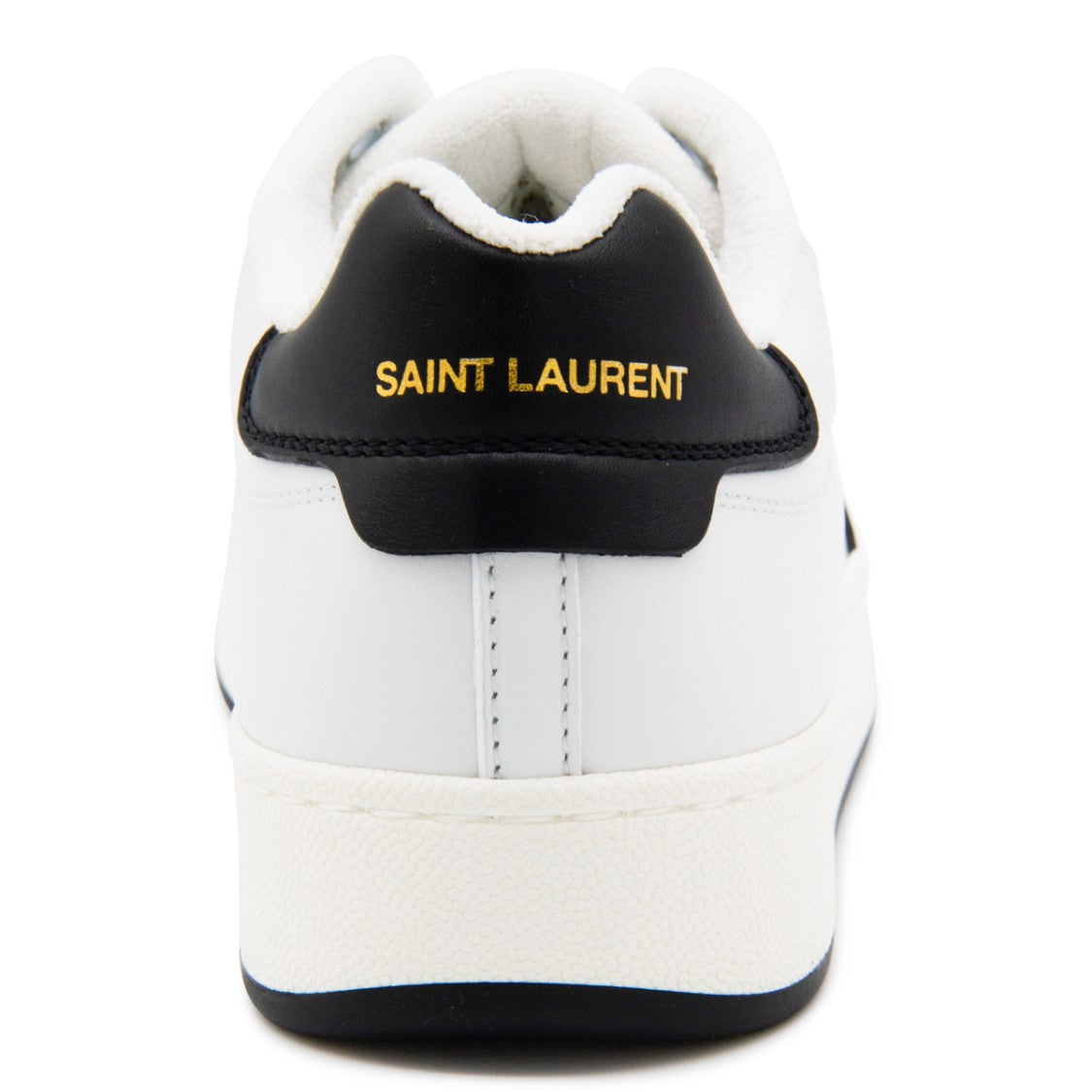 Saint Laurent Round Toe Leather Sneakers