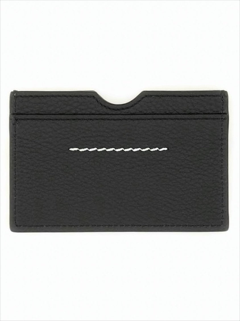 Mm6 By Maison Margiela Textured Calf Leather Card Wallet