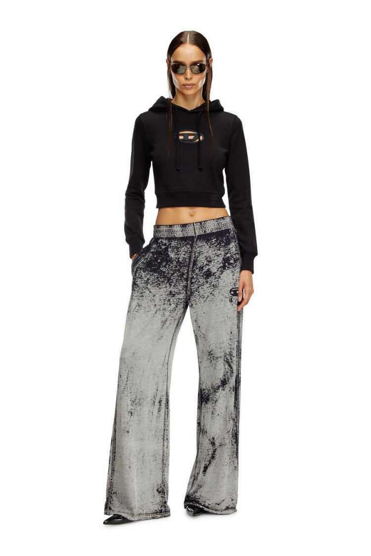 Diesel Black Cotton Printed Sweatshirt