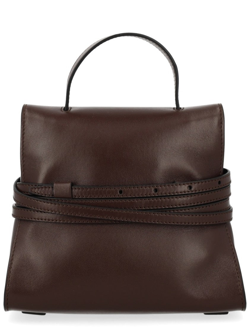 Moschino Tie Me Small Calfskin Handbag