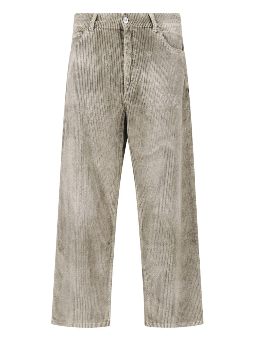 Our Legacy Wide-Cut Straight-Leg Corduroy Pants With Textured Ribbing