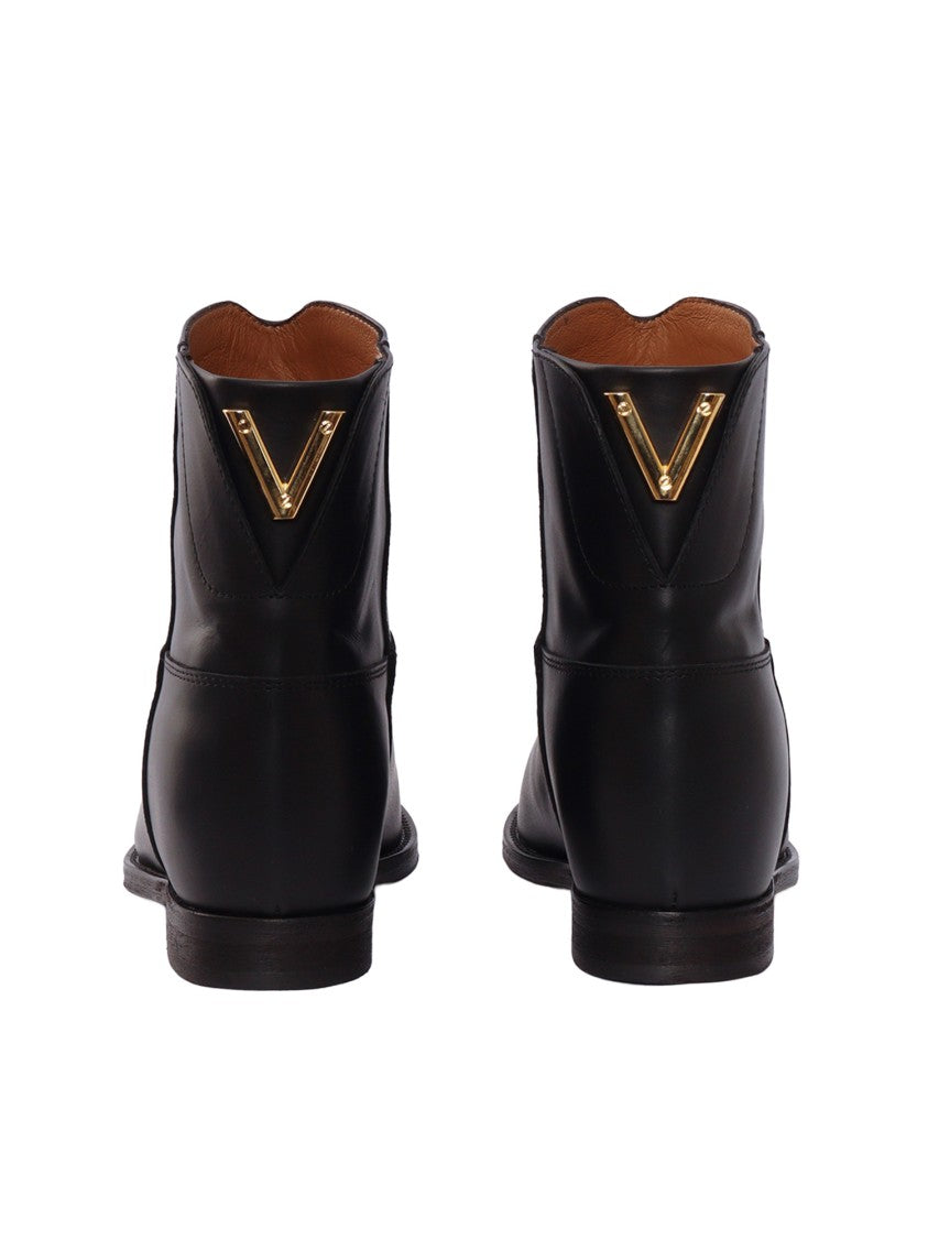 Via Roma 15 Tronchetto V Medio Leather Boots