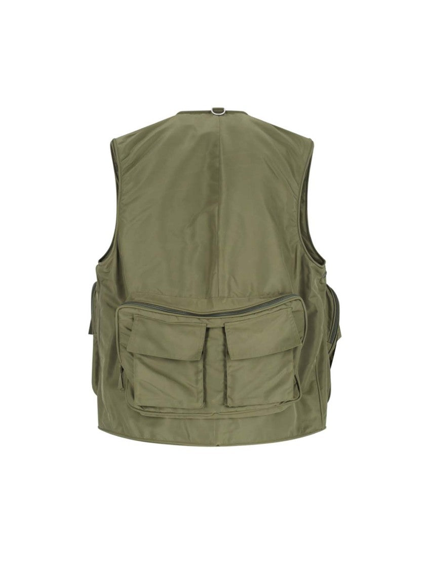 Hed Mayner Sleeveless Utility Jacket With Front Zip