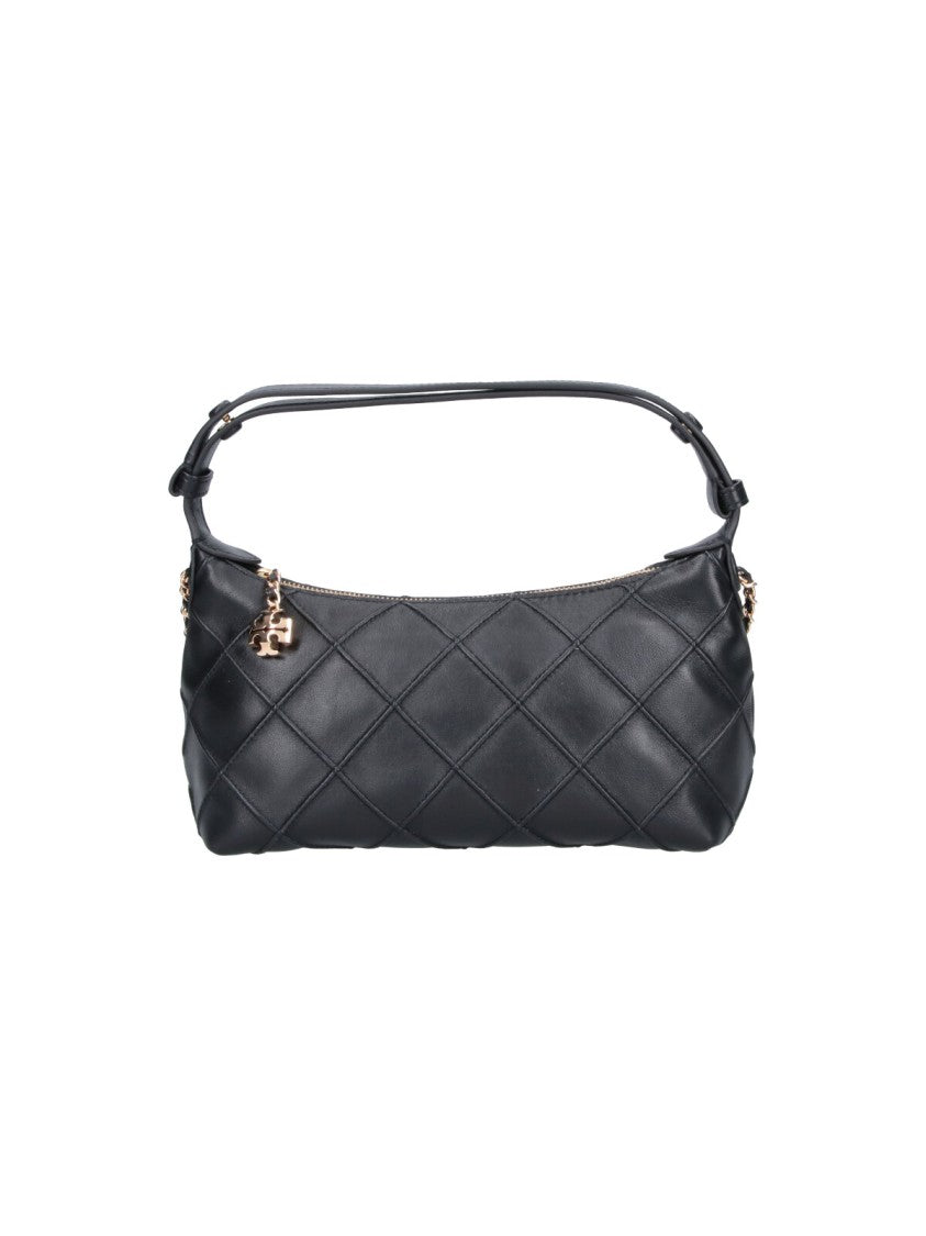 Tory Burch Quilted Lamb Leather Shoulder Pouch With Chain Strap