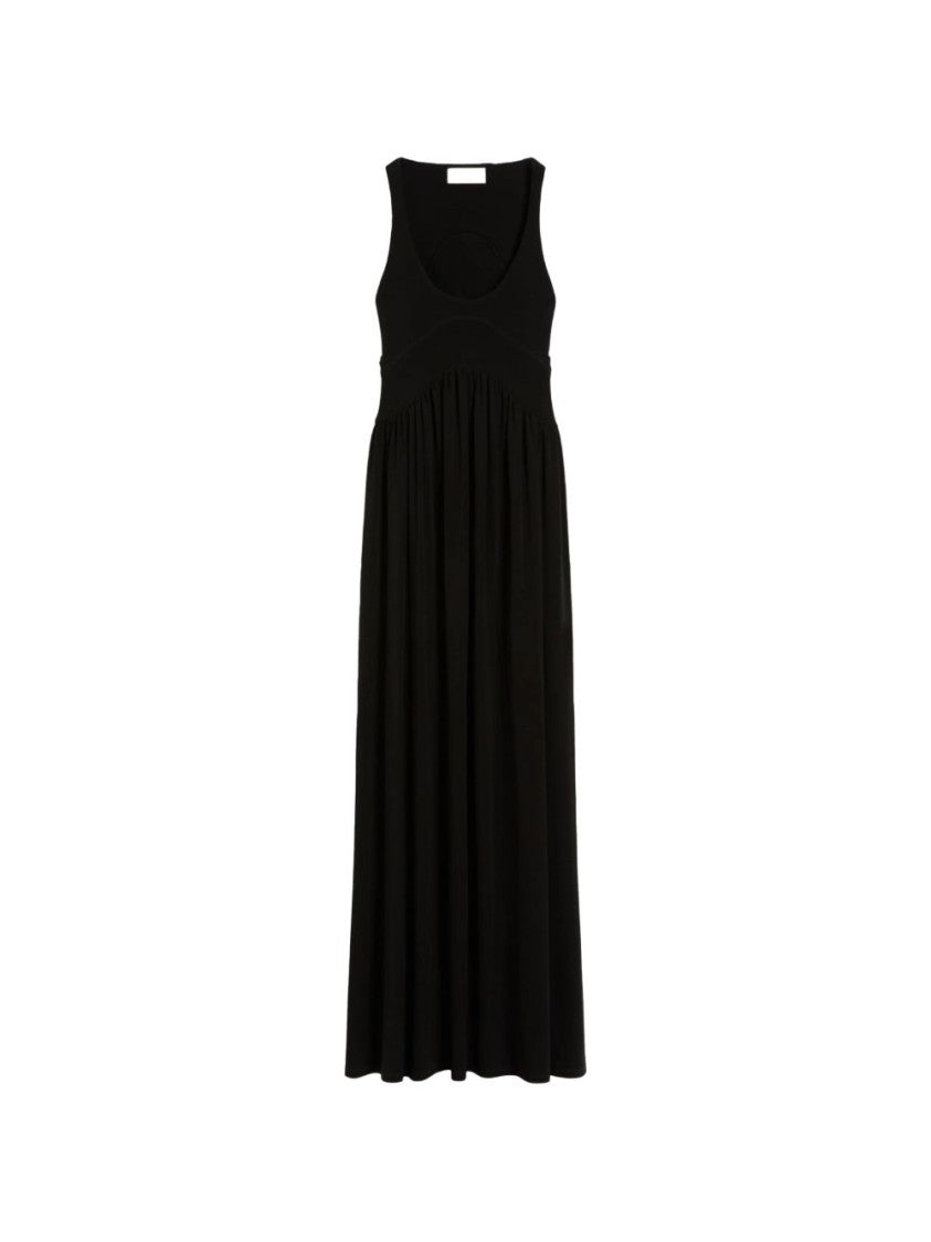 Sportmax Black Sleeveless Cut-Out Back Maxi Dress
