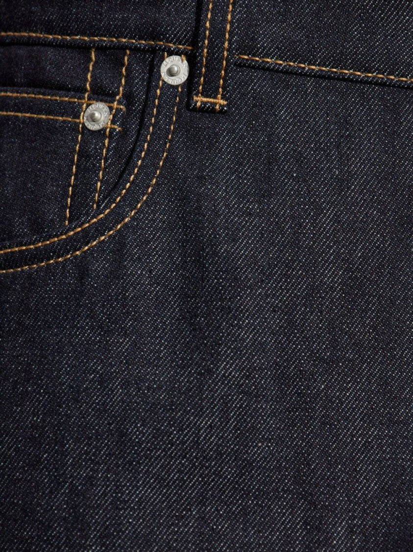 Alexander Mcqueen Wide-Leg Dark Indigo Denim Jeans