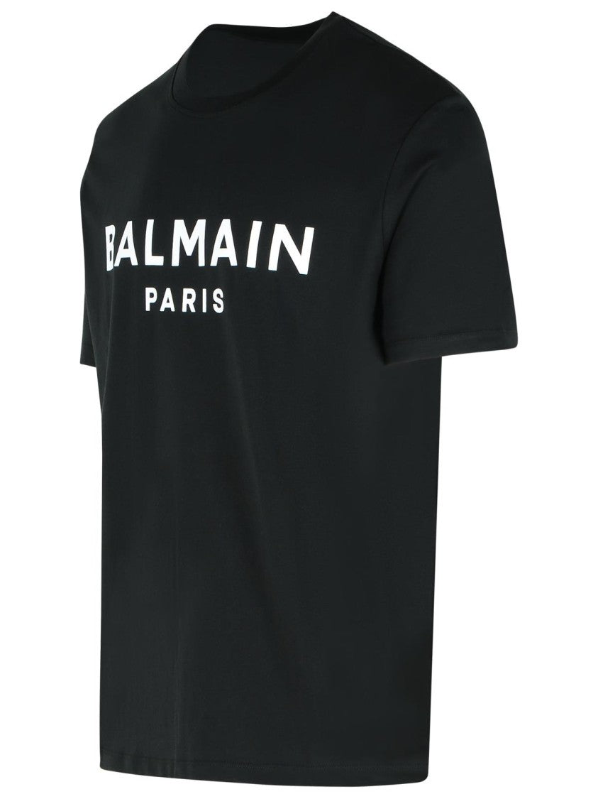 Balmain Black Cotton T-Shirt