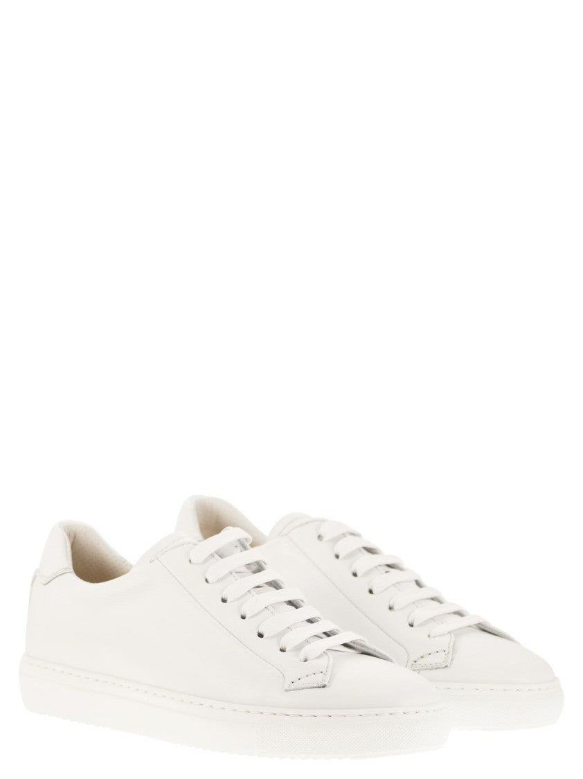 Doucal's Minimalist Smooth Calfskin Trainers With Rubber Sole