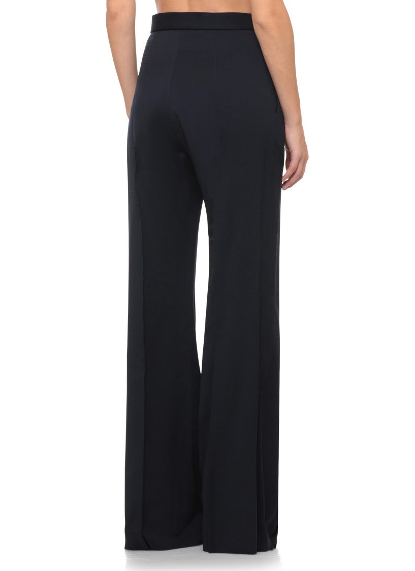 Vivienne Westwood Navy Blue High-Waisted Wide-Leg Wool Pants