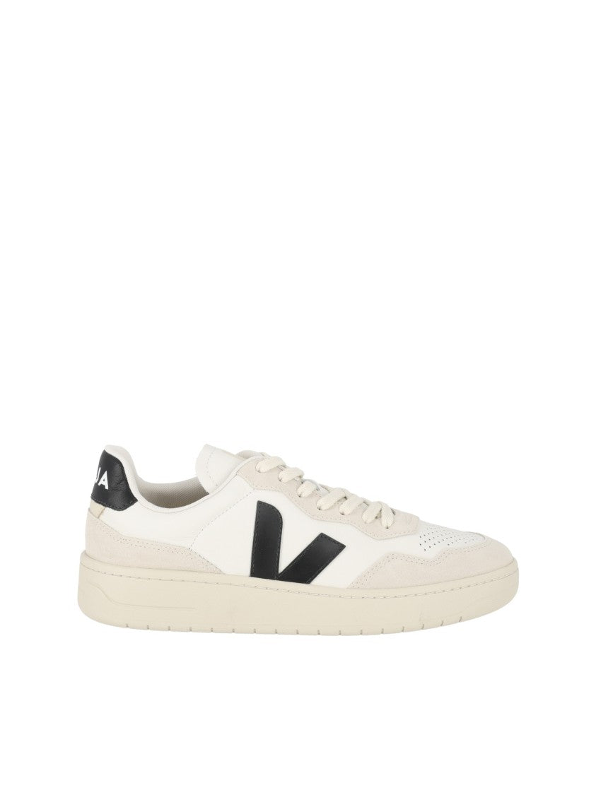 Veja White V-90 Low-Top Sneakers