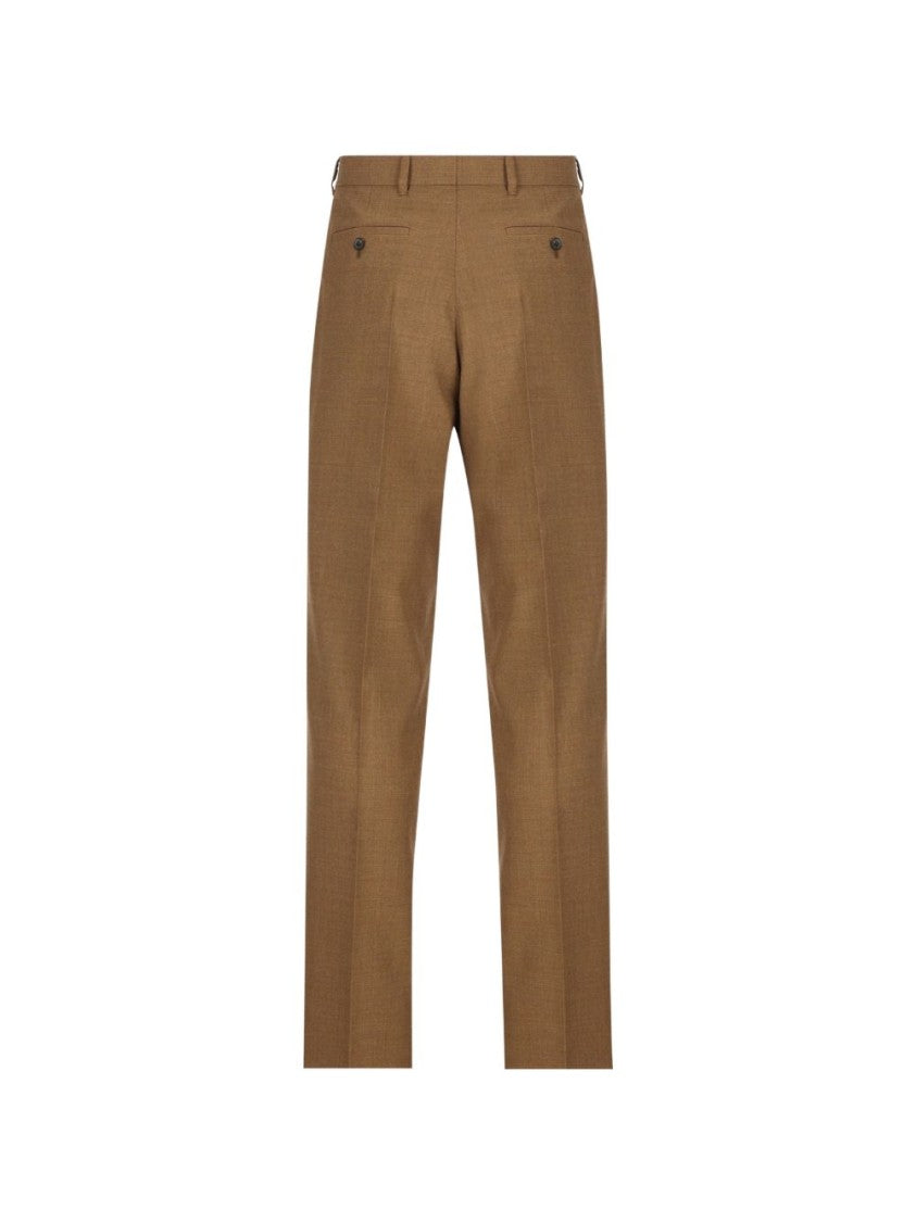 Prada High-Waisted Tailored Pleated Pants