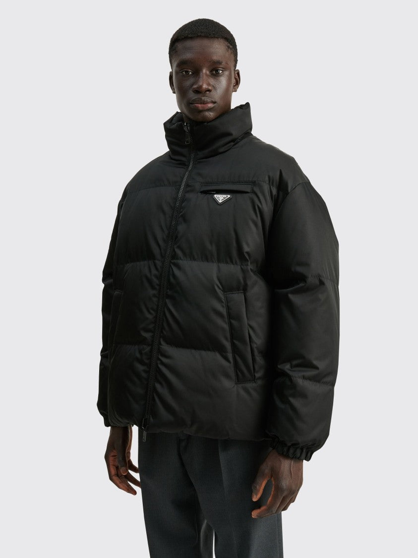 Prada Reversible Nylon Down Jacket With Triangular Logo