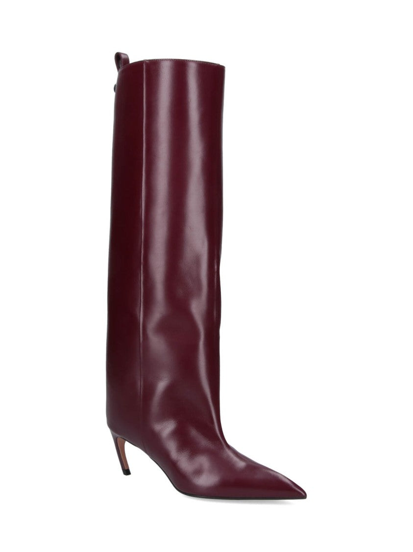 The Attico Mid-Calf Brown Leather Boots