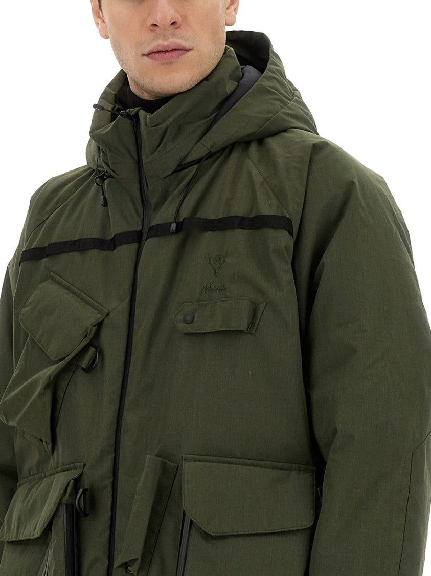 South2 West8 Functional Green Jacket With Utility Pockets
