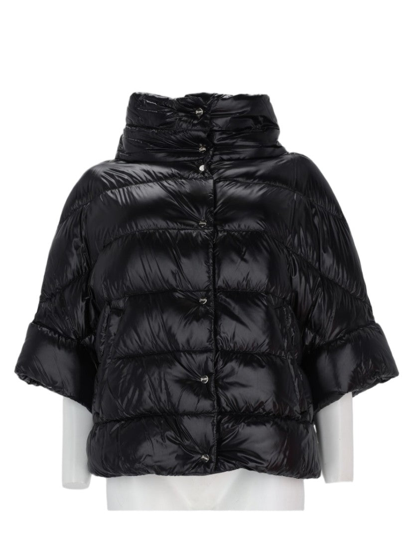 Herno Puffer-Style Black Sports Jacket With Glossy Finish