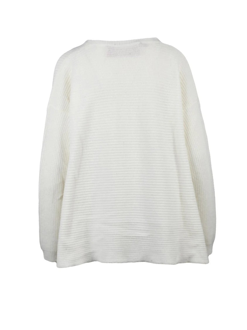 Virginia Bizzi Asymmetric Crewneck Sweater With Extended Side Panels