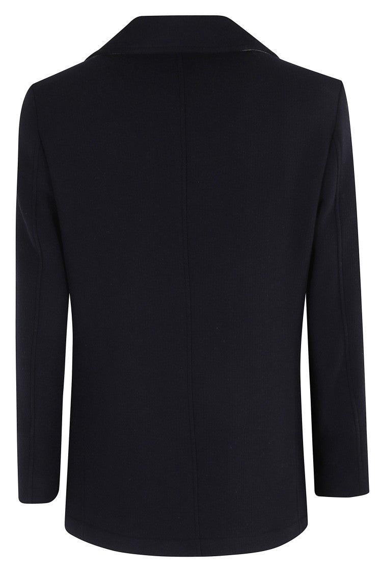 Camplin Double-Breasted Wool Blend Peacoat