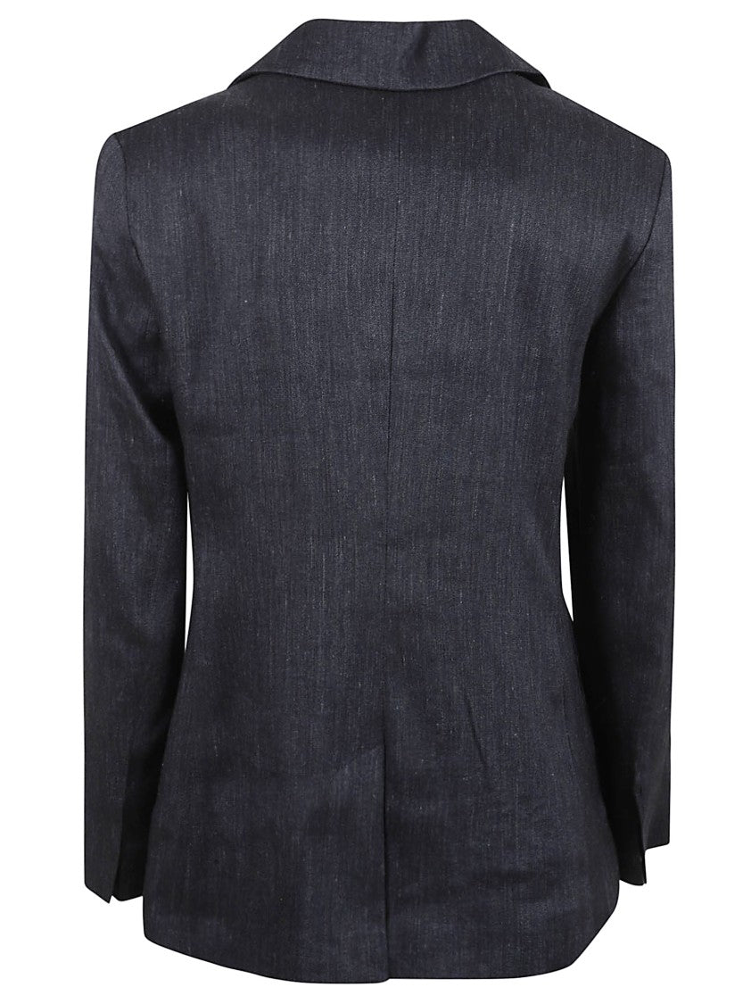 Max Mara Tailored Grey Jacket With Notch Lapel