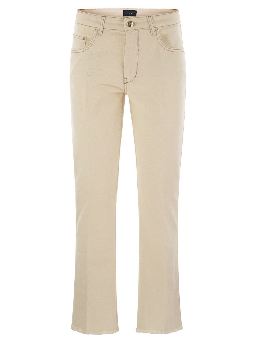 Fay Skinny Stretch Cotton Denim Trousers
