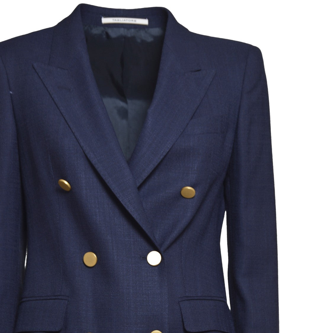 Tagliatore Paris Double-Breasted Jacket In Blue Cotton