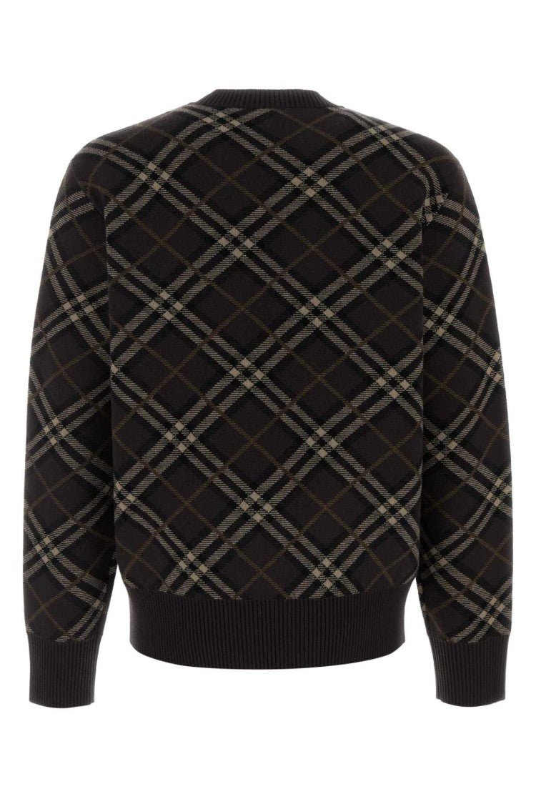 Burberry Embroidered Stretch Wool Blend Sweater