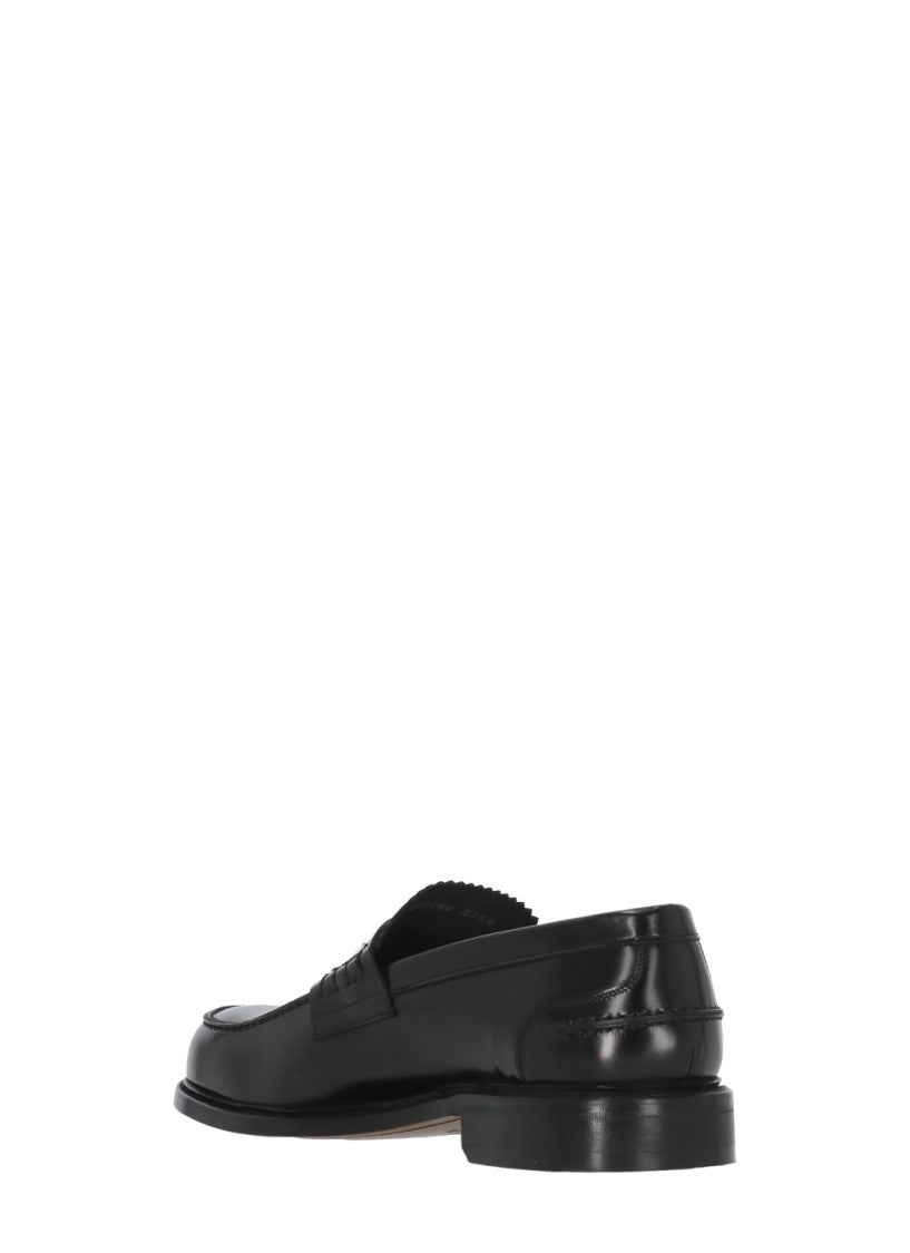 Berwick 1707 Black Polished Leather Mask Loafers
