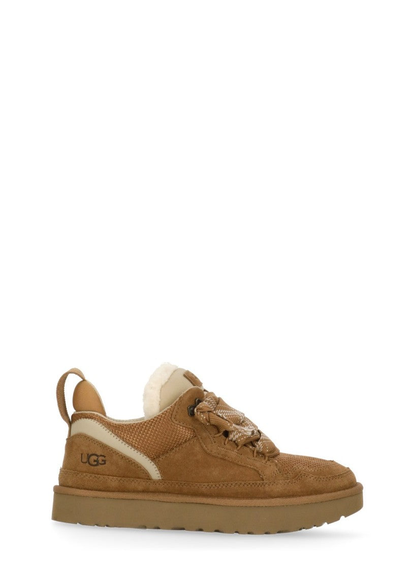 Ugg Brown Lowmel Leather Fabric Sneakers