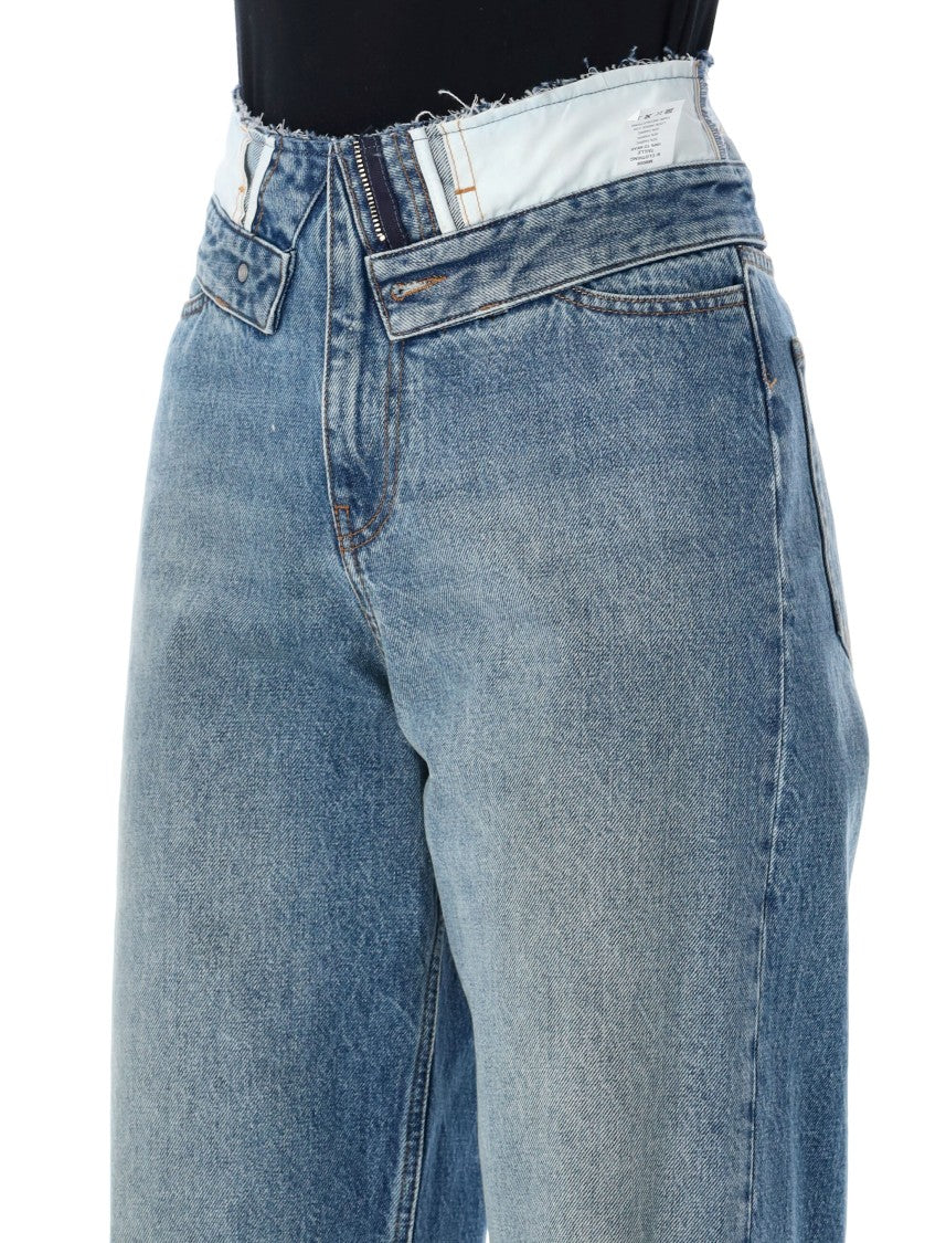 Mm6 By Maison Margiela Mm6 Double Waist Straight Jeans