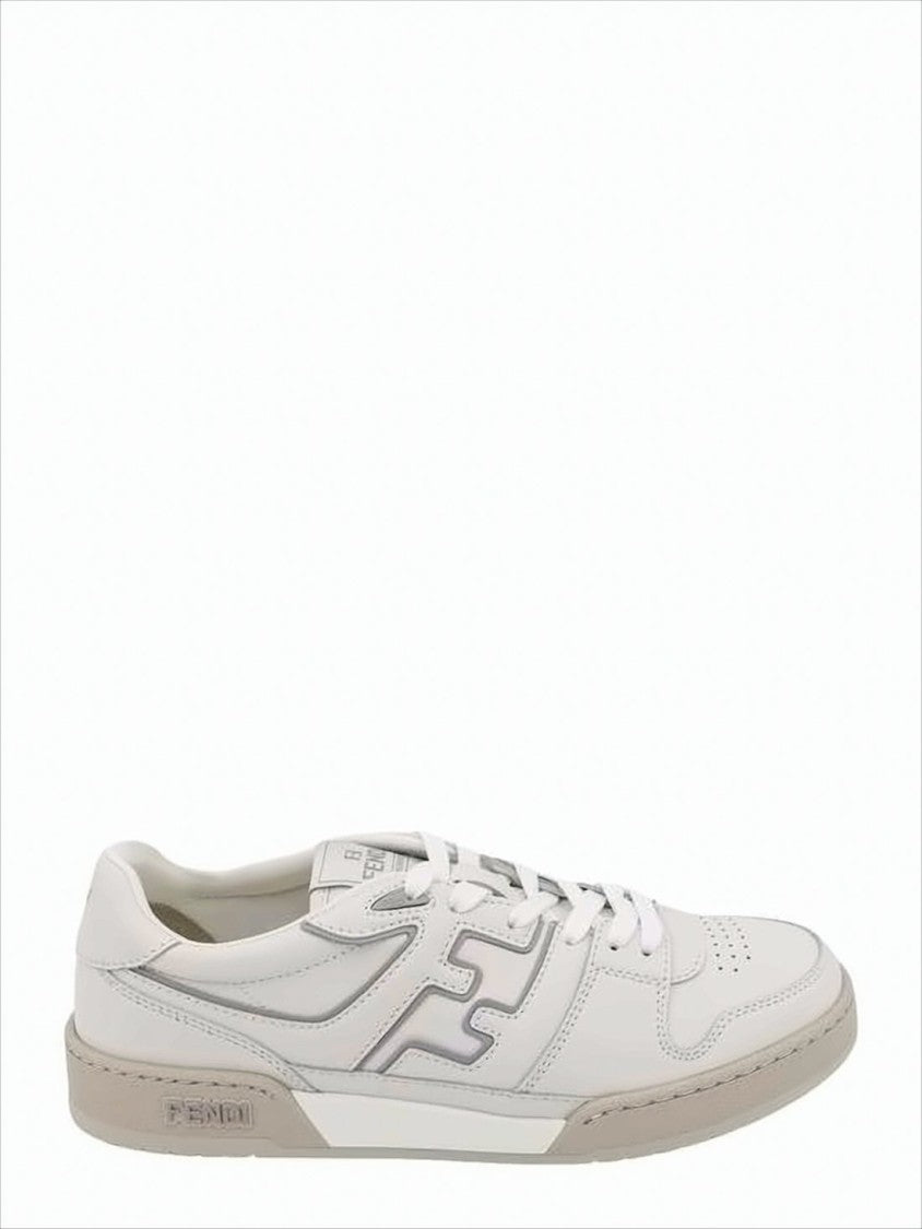 Fendi Smooth Calf Leather Low-Top Sneakers With Tonal Logo