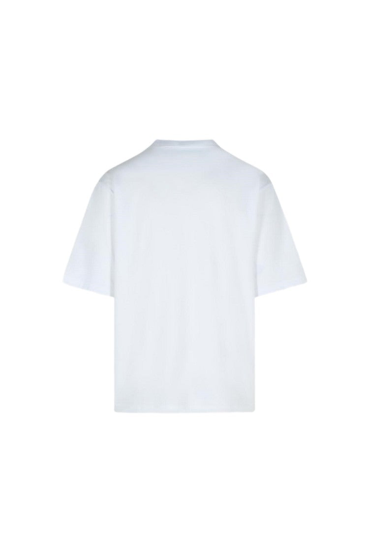 Dsquared2 White Loose-Fit Curved Logo Printed Cotton T-Shirt