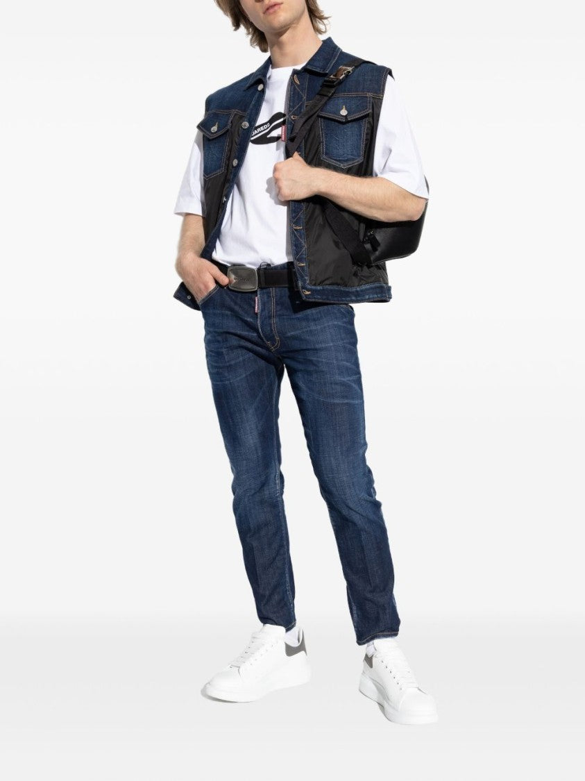 Dsquared2 Indigo Blue Jeans With Five Pocket Design