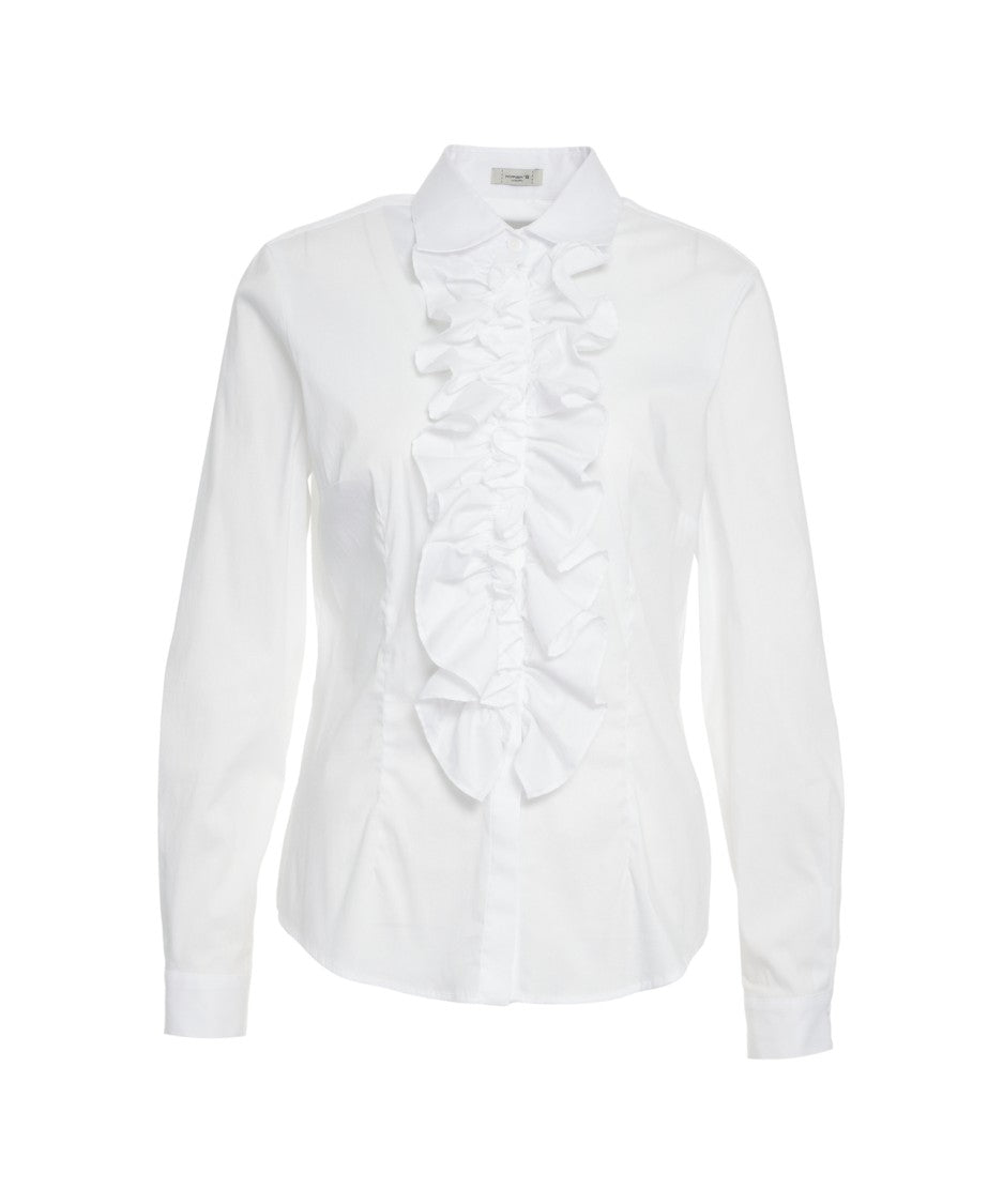 Himon's Ruffled Placket Long-Sleeve Shirt