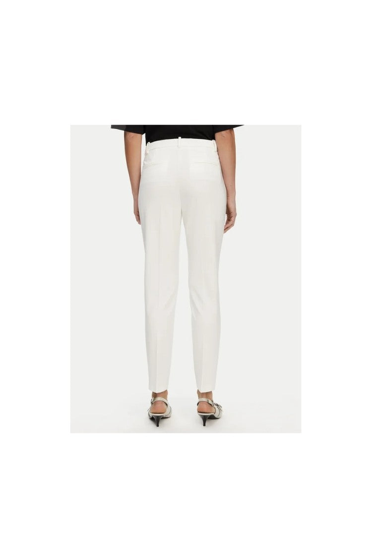 Pinko White Tailored Viscose Blend Side Pocket Trousers