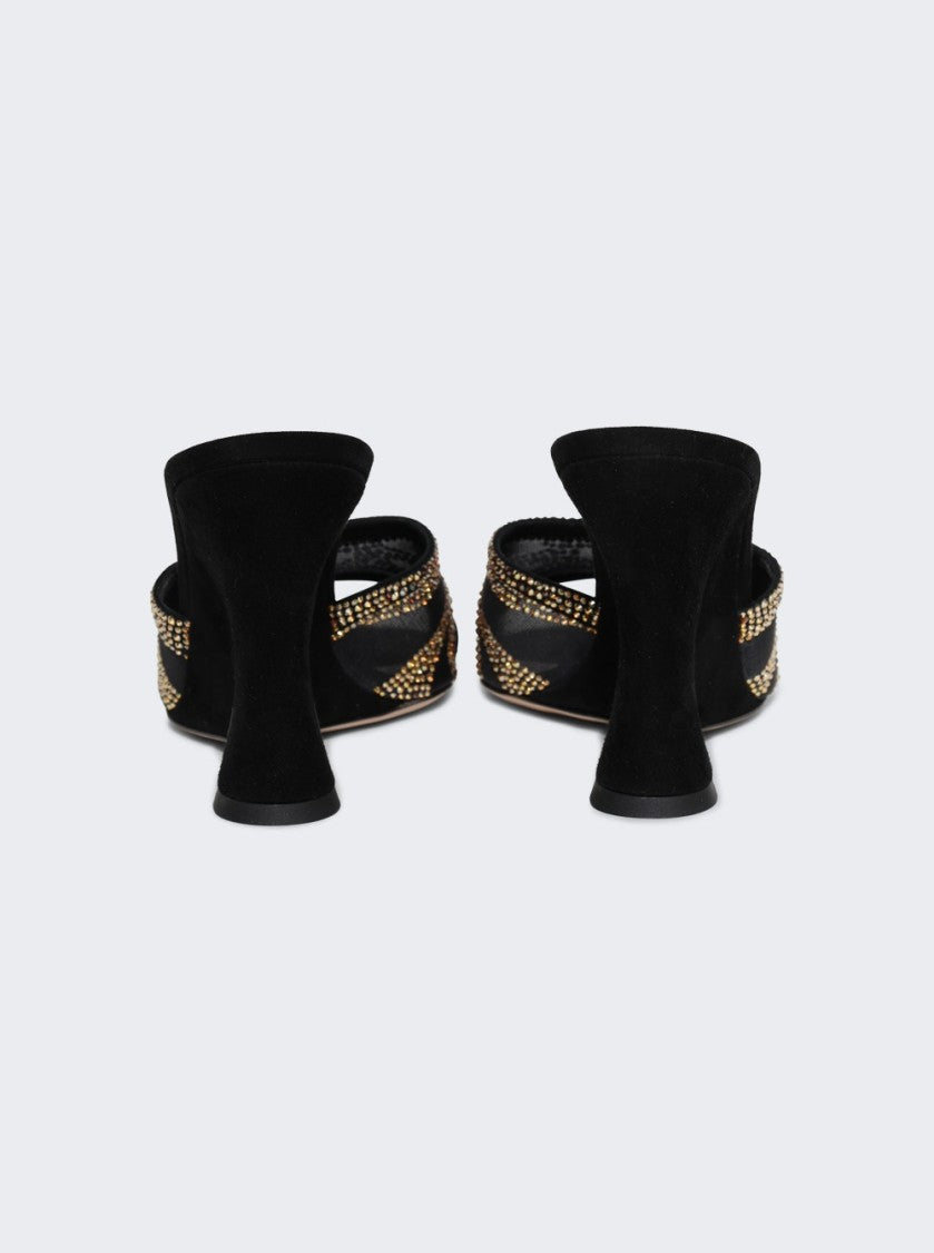 Gianvito Rossi Suede Wedge Sandals Black