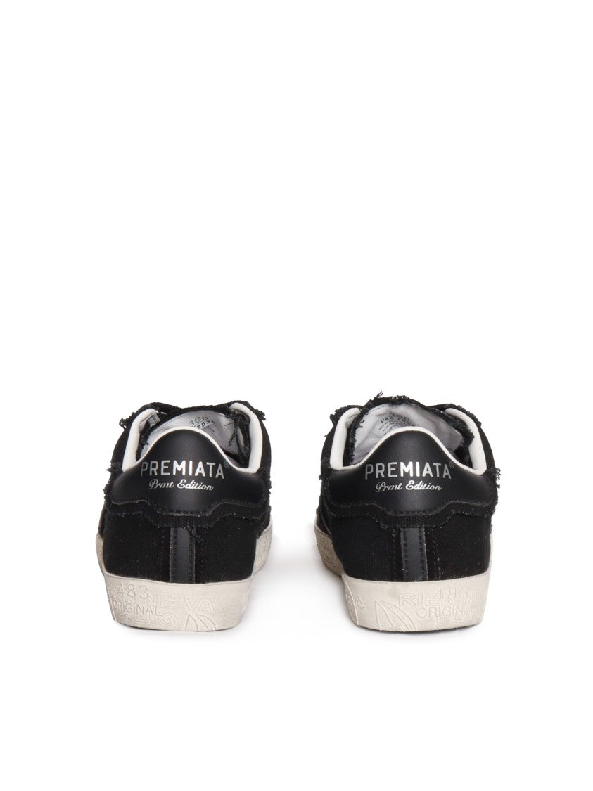 Premiata Textured Black Sneakers