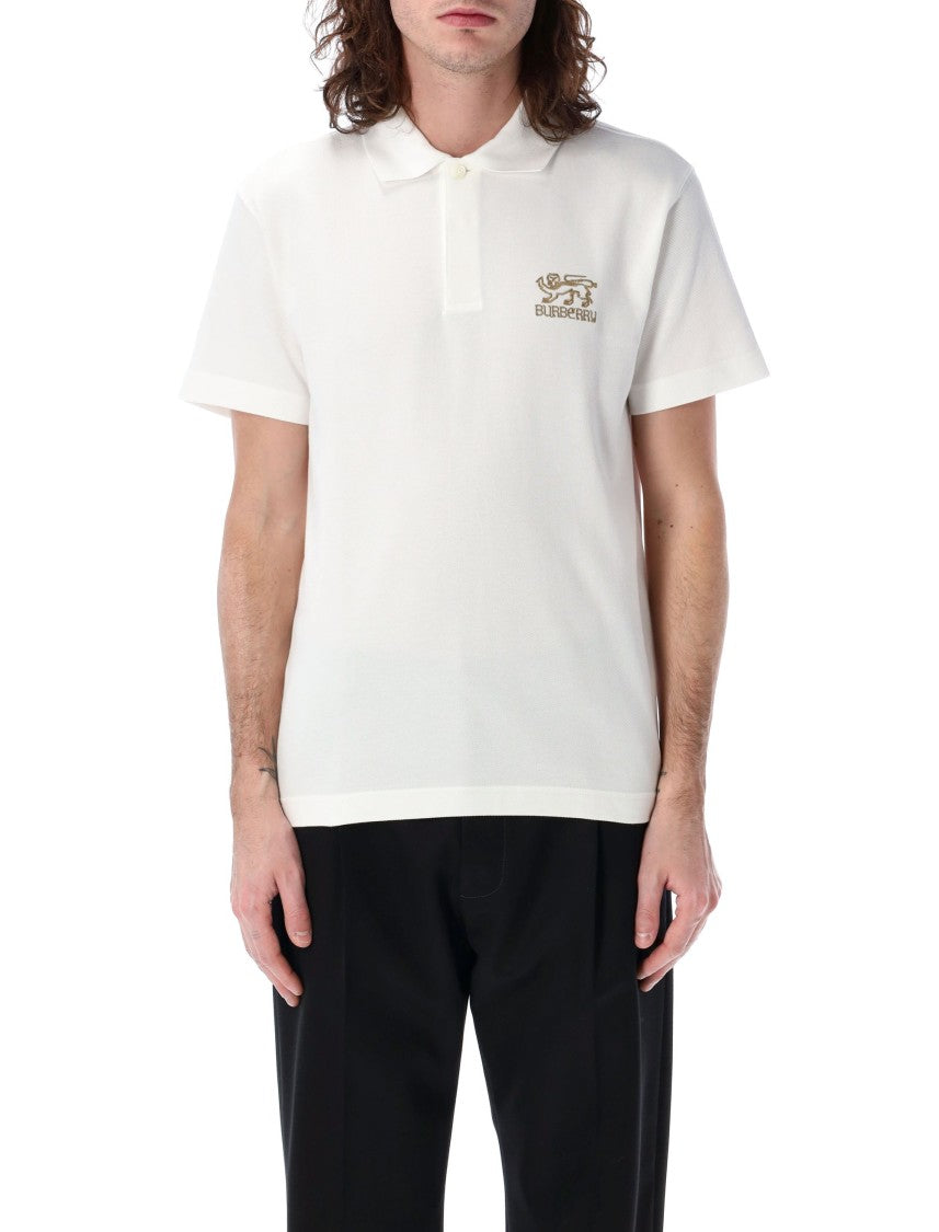 Burberry Textured White Polo Shirt