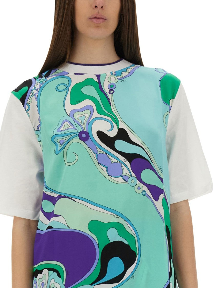 Pucci Abstract Print Cotton T-Shirt