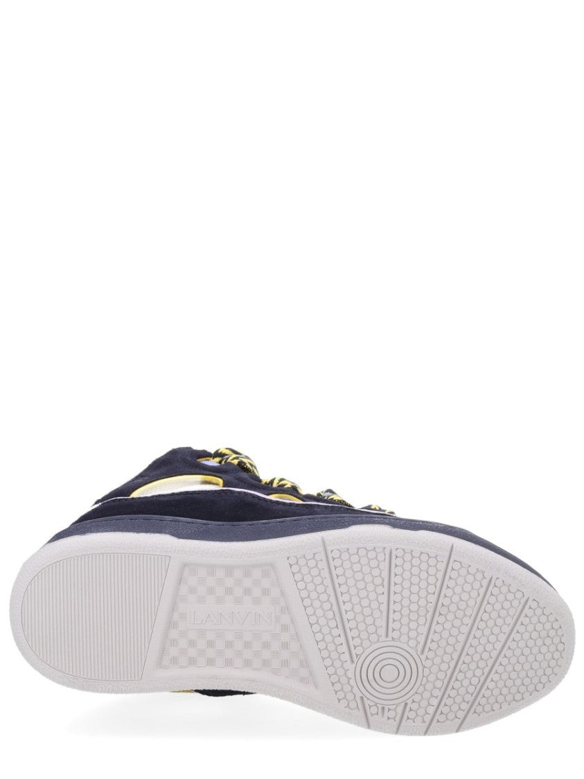 Lanvin Black Curb Zigzag Laces Padded Sneakers