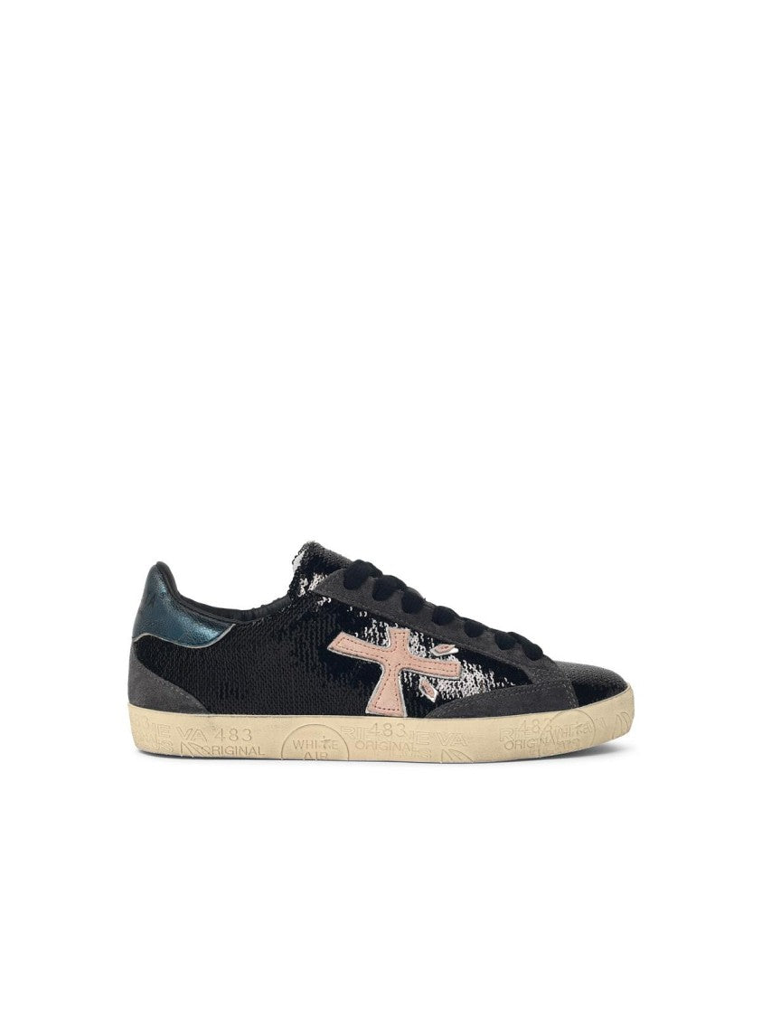 Premiata Black Stevend Leather Sneakers