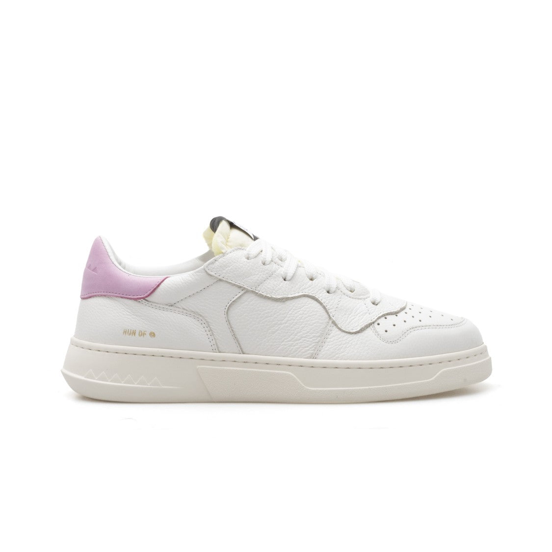Run Of Low-Top Sneakers With Lilac Suede Accent