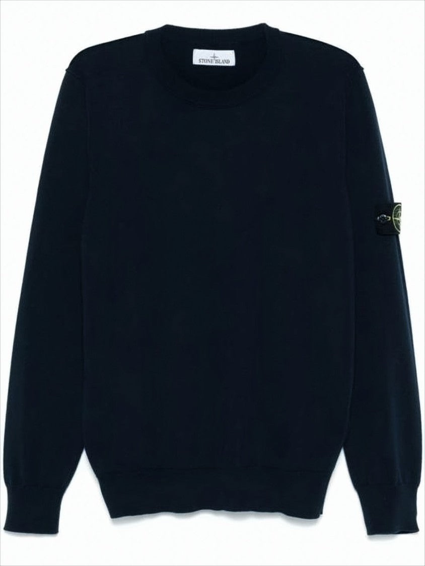 Stone Island Crewneck Black Sweater With