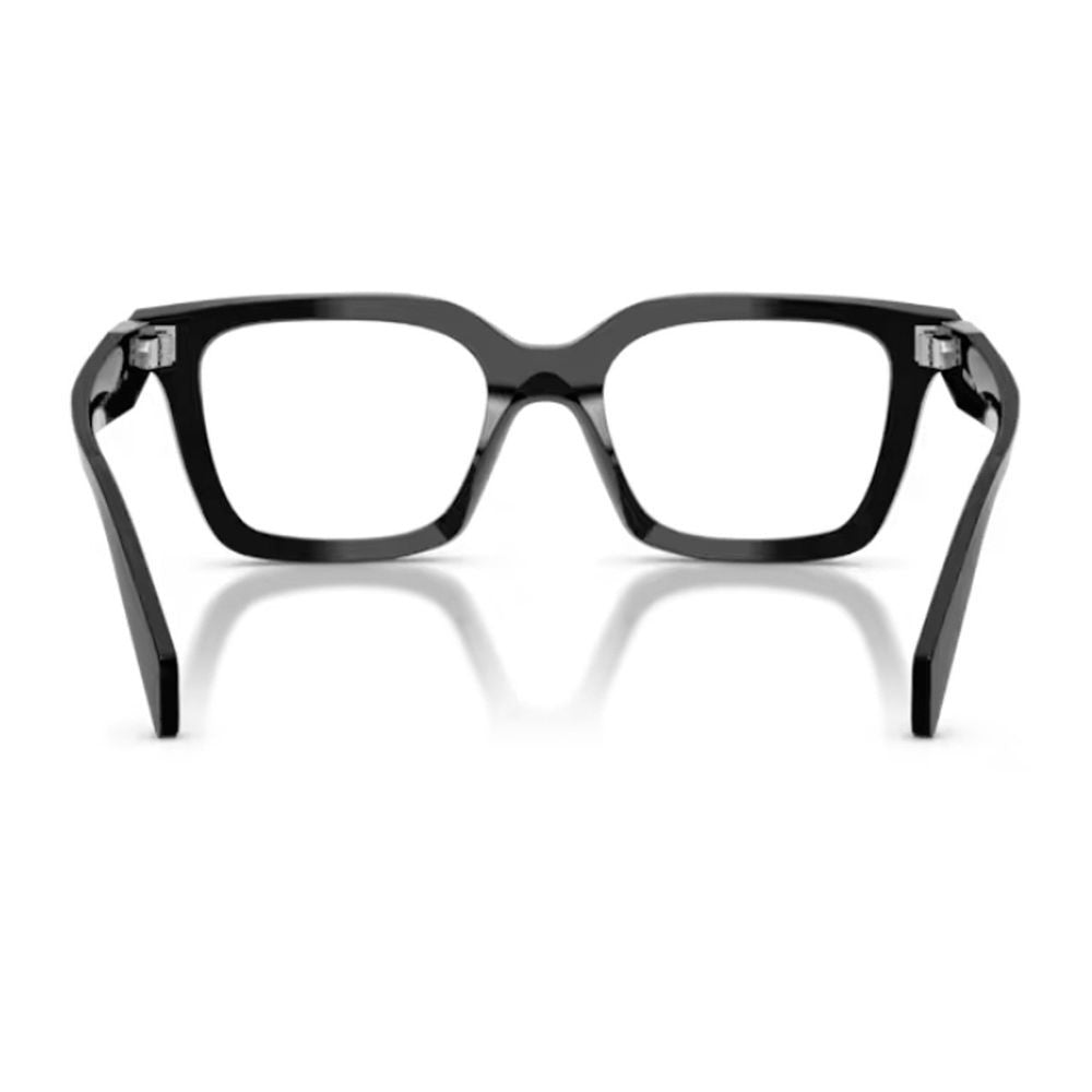 Prada Pr C08v Glossy Black Acetate Square Optical Frame