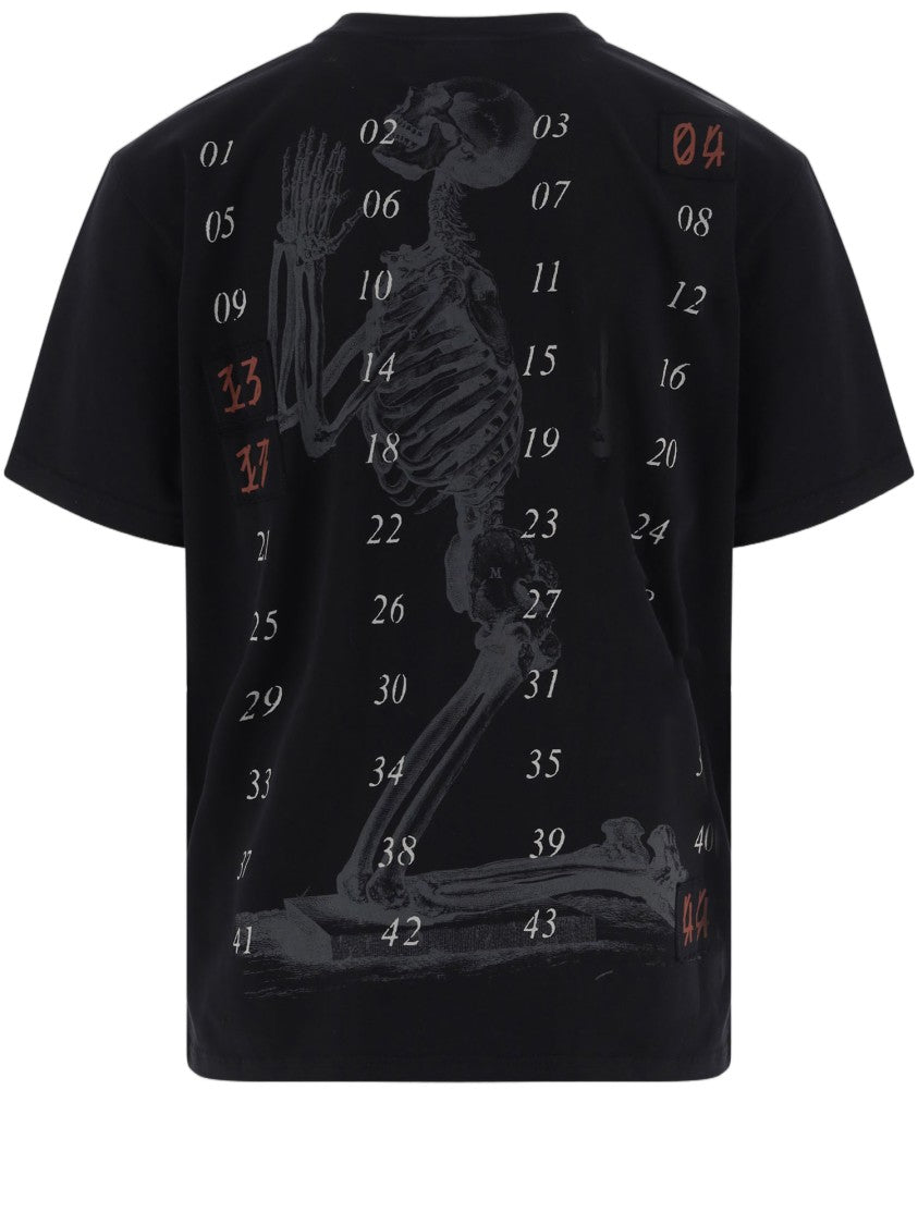 44 Label Group Black Graphic Print Crew Neck Cotton T-Shirt