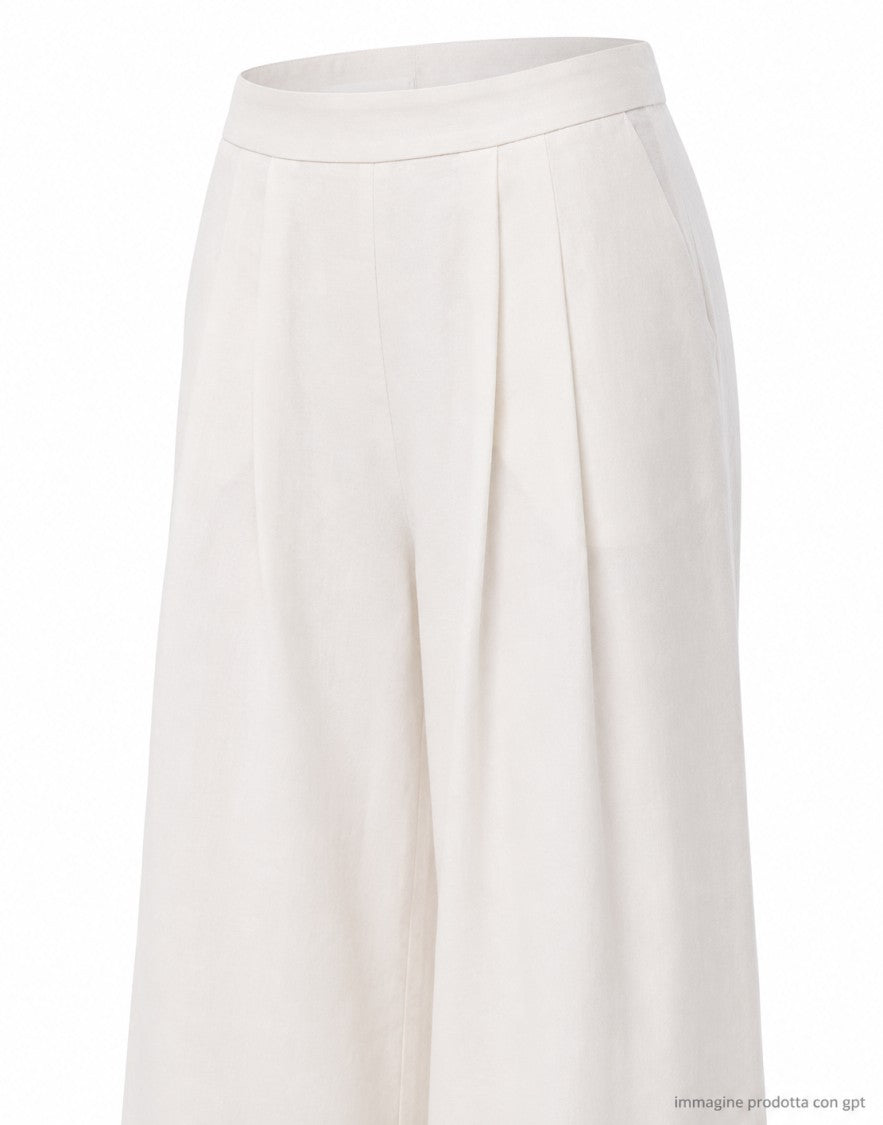 Meimeij Off White Bermuda Cotton Shorts