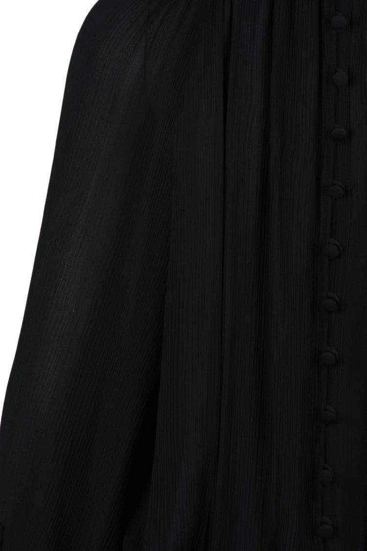 Max Mara Silk Crepe Blouse - Black