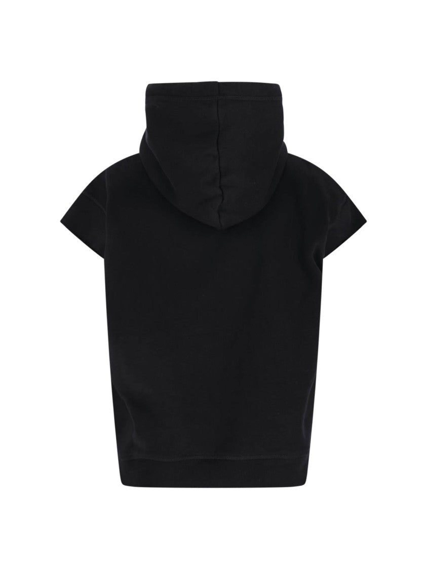 Dsquared2 Black Cotton Rhinestone Sweatshirt