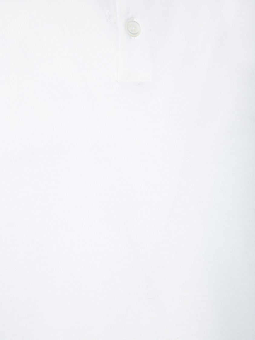 Zanone White Polo Shirt With Stylish Collar