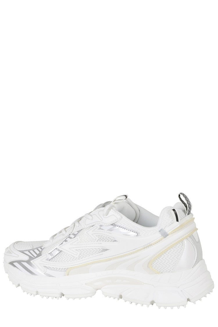 Off-White White Be Right Back Mesh Leather Sneakers