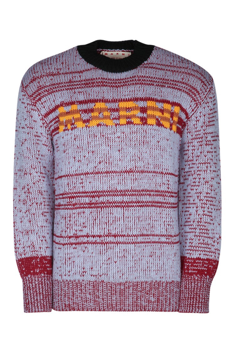 Marni Textured Knit Sweater With Bold Striped Pattern